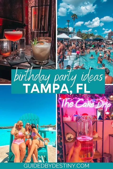 Discover the best birthday party ideas in Tampa and make your celebration unforgettable! From exciting things to do in Tampa to the best restaurants in Tampa for a birthday celebration, plan your dream birthday trip with these unique and fun ideas. Whether you're seeking thrilling adventures, mouthwatering dining experiences, or vibrant nightlife, Tampa has it all. Get inspired and create memories that will last a lifetime with this ultimate guide to birthday celebrations in Tampa! Whiskey Joes Tampa, Florida Birthday Ideas, Things To Do In Tampa Florida For Adults, Tampa Instagram Spots, Florida Birthday, Fun Birthday Ideas, Restaurants For Birthdays, Things To Do In Tampa, Best Birthday Party Ideas