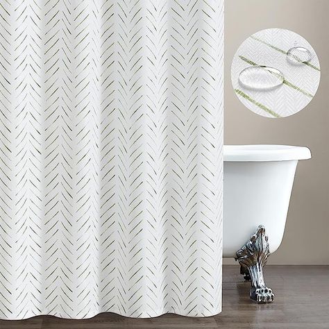 jinchan Green and White Shower Curtain Herringbone Fabric Shower Curtain Zig Zag Chevron Farmhouse Shower Curtain Summer Zigzag Modern Shower Curtain for Bathroom Waterproof Hooks Included 70x72 inch : Amazon.ca: Home Chevron Shower Curtain, Black And White Shower Curtain, Modern Shower Curtain, Farmhouse Shower Curtain, Farmhouse Shower, Modern Shower Curtains, Shower Curtain Sizes, Stylish Curtains, Herringbone Fabric