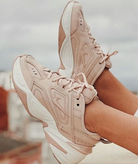 Neutral Nike sneakers - Nude Pink Nike M2K Tekno sneakers for women | Photo by @Shoes.shopstore | Nude casual sneakers for women: style these womens fashion sneakers with casual, everyday outfits for the best look. This is an affiliate link. If you choose to make a purchase through this link, I will receive a small commission of the sale at no additional cost to you. #womenssneakers #sneakersforwomen #nikesneakers #nudesneakers #blush #nude #neutral #sneakers | Affiliate Nude Sneakers, Gymnastics Shoes, Nike M2k, Jordan Shoes Girls, Sneakers Fashion Outfits, Sneakers Street Style, Pink Nike, Pink Nikes, Sneakers For Women