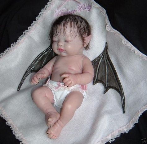 Baby Vampire, Creepy Baby Dolls, Fairy Art Dolls, Scary Dolls, Gothic Dolls, Fantasy Doll, Halloween Doll, Creepy Dolls, Fade To Black