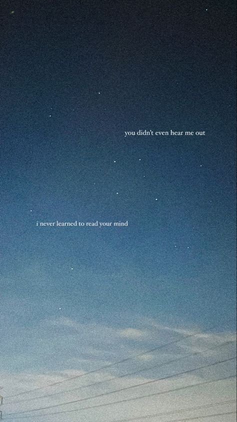 hear each others out, understand each other, don't just want to be understood, but also understand other people. btw the quotes from taylor’s song Sky And Stars, To Be Understood, Taylor S, Poster Ideas, Dont Understand, Learn To Read, Other People, Blue Sky, Poster Art