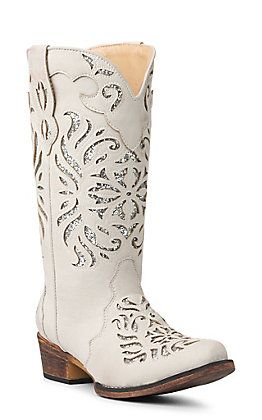 Shop Cowgirl Boots for Women | Free Shipping Over $50 | Cavender's Cowgirl Boots Cavender's, Silver Glitter Boots, Cute Cowgirl Boots, Square Toe Cowboy Boots, White Cowboy Boots, Womens Cowgirl Boots, Fashion Cowboy Boots, Cute Country Outfits, Wedding Boots