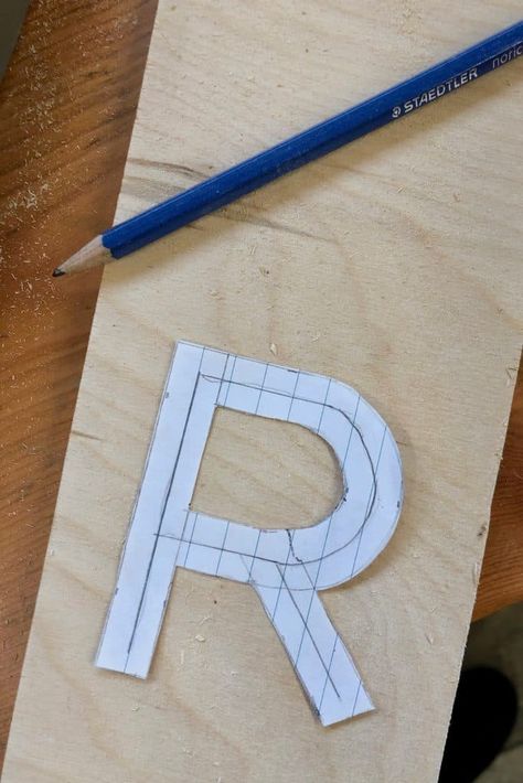 How to Make Wooden Letters: A DIY Woodworking Project - Mama's Must Haves Wooden Letters Diy, Large Wood Letters, How To Make Letters, Letter Diy, Alphabet Templates, Raised Letters, Diy Letters, Cool Woodworking Projects, Woodworking Project