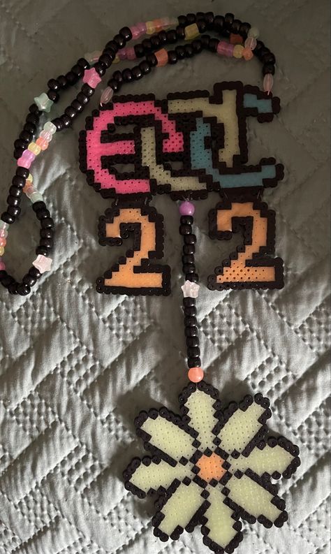 Edc Perler Bead Patterns, Edc Perler, Rave Perler Pattern, Rave Perler, Kandi Perler, Perler Necklace, Perler Designs, Edc Las Vegas, Easy Perler Bead Patterns