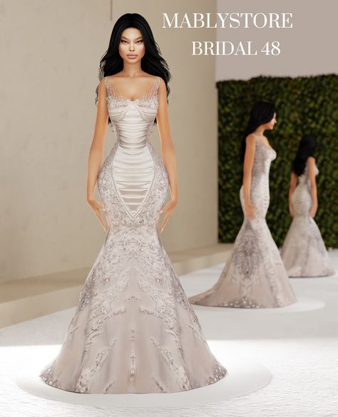 Blender Fashion, Sims 4 Wedding Cc, Sims 4 Wedding Dress, Fashion Collection Inspiration, Sims 4 Piercings, The Sims 4 Skin, Pelo Sims, Sims 4 Body Mods, Tumblr Sims 4