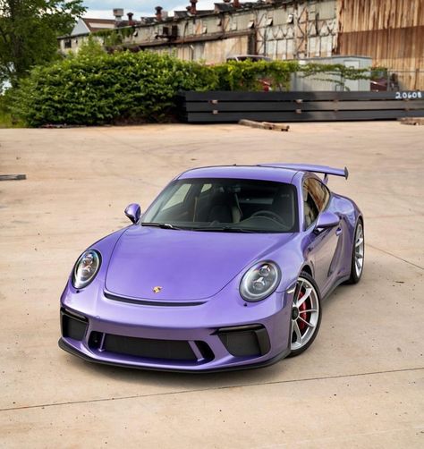 Lilac Porsche, Lavender Porsche, Purple Sports Cars, Car Ride Ideas, Porches Car, Purple Porsche, Porche Car, Purple Cars, Purple Bike