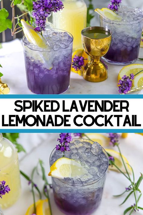 Lavender Lemonade Cocktail, Lavender Cocktails, Lavender Drink, Lemonade Cocktail Recipe, Lavender Martini, Spiked Lemonade, Lavender Cocktail, Lavender Recipes, Vodka Lemonade