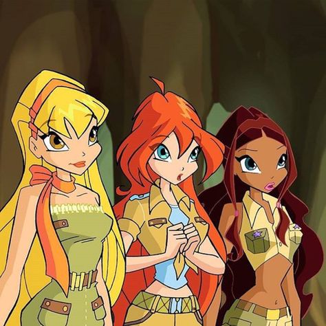 HD 2 Stella bloom and Aisha Trio Halloween Costumes, Klub Winx, Flipagram Instagram, Bloom Winx Club, Cartoon Girls, Friend Cartoon, Cartoon Profile Pictures, Three Friends, Cartoon Outfits