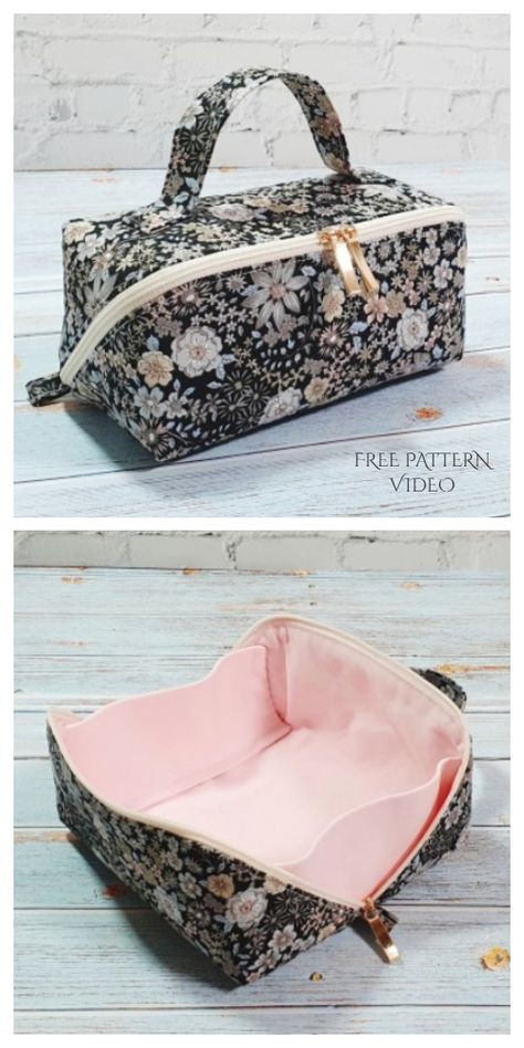 Fabric Tray, Diy Sy, Sac Diy, Free Sewing Patterns, Bag Sewing, Pouch Pattern, Patchwork Quilting, Crochet Clothes Patterns, Patchwork Bags