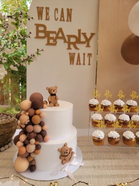 Can Bearly Wait Cake, Bearly Wait Cake, We Can Bearly Wait Cake, Nurse Cake, Nursing Cake, Bear Baby Shower Theme, We Can Bearly Wait, Bearly Wait, Baby Bear Baby Shower