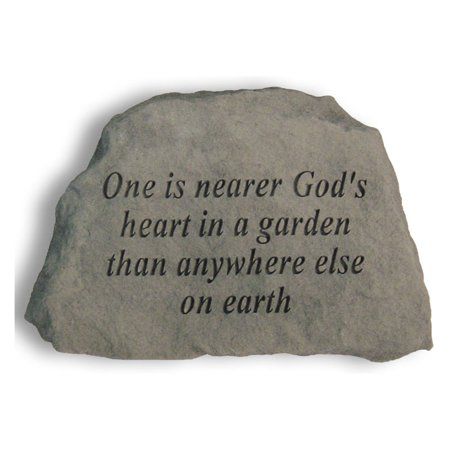 One Is Nearer Garden Stone - Walmart.com Decorative Garden Stones, Memorial Garden Stones, Wildlife Garden, Rome Antique, God's Heart, Moon Garden, Contemporary Garden, Rock Decor, Garden Accents