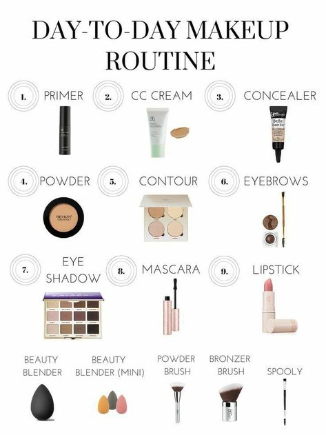 Makeup Routine Guide, Foundation Routine, Makeup Order, Daily Makeup Routine, Casual Makeup, Everyday Makeup Routine, Makeup Help, Makeup Tips For Beginners, Beauty Makeup Tips