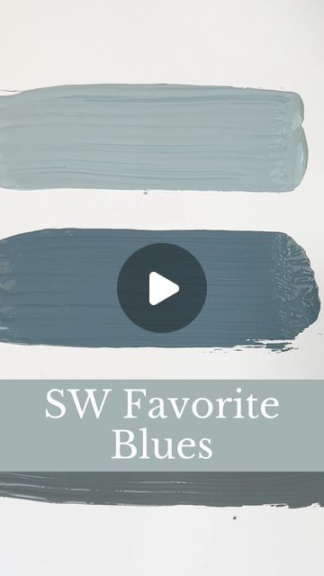 Loralee AhMu on Instagram: "Which of these amazing blue paint colors would you choose?  1️⃣ SW Debonair is a soft, muted blue with gray undertones, giving it a serene and sophisticated presence. It’s a beautiful choice when you want to create a calming atmosphere in a space, such as a bedroom or bathroom.  2️⃣ SW Waterloo is a darker mid-tone blue with slightly more vibrant undertones than Debonair. It strikes a balance between bold and subdued, making it versatile for both accents and main walls, complementing a variety of decor styles.  3️⃣ SW Gray’s Harbor is a deeper blue with gray undertones, making it an ideal choice for various spaces in your home, whether on walls, furniture, or cabinetry.  ♥️ Do you love paint and home decor Inspo? Follow  Simplee DIY.   #sherwinwilliams #sherwinw Slate Blue Accent Wall Bedroom, Sw Debonair Paint, Sw Debonair, Sw Smoky Blue, Sw Waterloo, Best Muted Blue Paint Colors, Sw Moody Blue Paint, Muted Blue Color Palette, Debonair Sherwin Williams