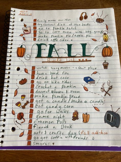 Fall Tbr Bullet Journal, Bullet Journal Fall Theme, Autumn Bullet Journal Ideas, Fall Bullet Journal, Jurnal Bullet Ideas October, Girly Scrapbook, October Daily, Fall Aesthetics, Fall Board