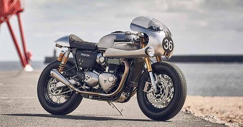 Cb 750 Cafe Racer, Triumph Moto, Triumph Cafe Racer, Triumph Bikes, Vintage Cafe Racer, Triumph Thruxton, Moto Cafe, Cafe Bike, Cafe Racing