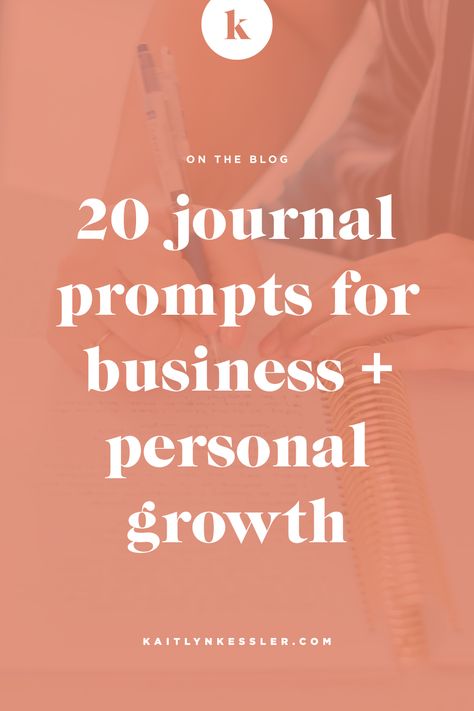 Journaling changed my business. Well, first it changed my life… then it changed my business. I don’t believe that your business can outgrow your personal growth. Personal growth and development should be just as high of a priority as learning what email subject lines convert best, or what time to post on Instagram. Check out my go-to journaling prompts for business and personal growth on the blog! Get your pen and paper ready! | KaitlynKessler.com | #businesscoach #mindsetcoach #productivity #jo Journal Prompts Business, Journal Prompts For Business Owners, Journal Prompts For Entrepreneurs, Business Journal Prompts, Business Journaling, Seo Writing, Email Subject Lines, Journaling Prompts, Business Mentor