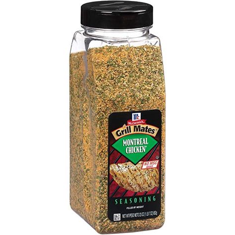 Amazon.com : McCormick Grill Mates Montreal Chicken Seasoning (Features a Savory Blend of All-Natural Herbs and Spices Like Garlic, Salt, Onion, Orange Peel, Paprika and Green Bell Pepper, Certified Kosher), 23 oz : Meat Seasonings : Grocery & Gourmet Food Montreal Chicken Seasoning, Montreal Chicken, Mccormick Spices, Chicken Rub, Meat Seasoning, Seasoned Rice, Steak Seasoning, Of Montreal, Green Bell Peppers