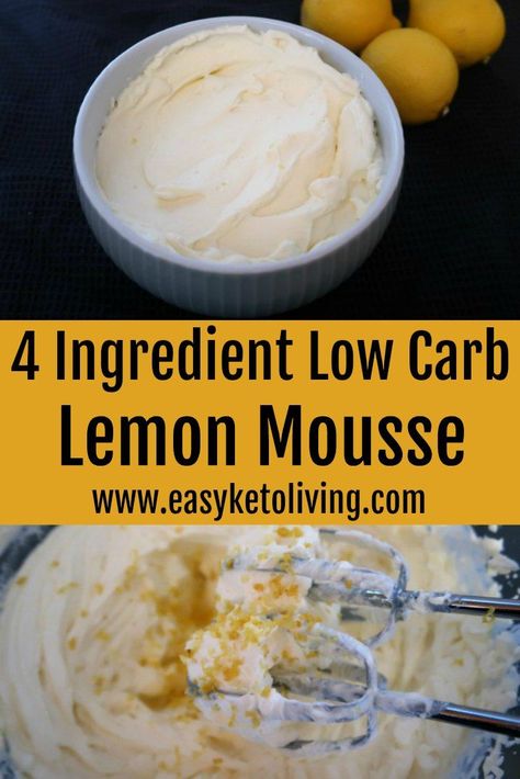 Lemon Mousse Recipe Easy, Lemon Mousse Recipe, Mousse Recipes Easy, 4 Ingredient Desserts, Cheesecake Mousse Recipe, Cheap Desserts, Whipped Cream Desserts, Lemon Mousse, Lemon Bar