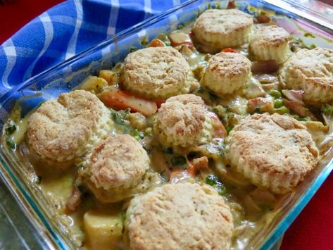 Pork Pot Pie, Pepper Biscuits, Pot Pie With Biscuits, Pork Pot, Simon And Garfunkel, Meat And Vegetables, Pork Stew, Roast Pork, Pork Loin Roast