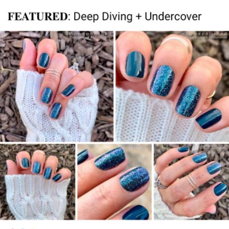 Undercover Color Street Combo, Color Street Deep Diving Combo, Undercover Color Street, Deep Diving Color Street Combo, Color Street Undercover, Color Street Deep Diving, Nails Color Street, Color Street Mixed Mani, Colorstreet Combos