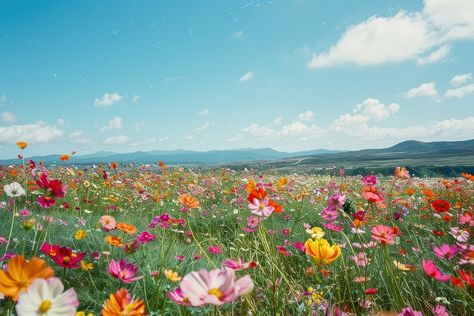 Colorful flower field landscape grassland outdoors. | premium image by rawpixel.com Flower Field Macbook Wallpaper, Nature Background Images Landscape, Flower Field Wallpaper Desktop, Flower Field Landscape Horizontal, Aesthetic Garden Background, Flower Field Horizontal, Flower Wallpaper Landscape, Nature Landscape Wallpaper Desktop, Flower Background Landscape