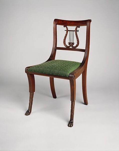 Side Chair, 1810-1820, New York. Duncan Phyfe Chairs, Piano Pieces, Chair Classic, Duncan Phyfe, Chair Makeover, American Furniture, Diy Chair, Comfy Chairs, Furniture Styles