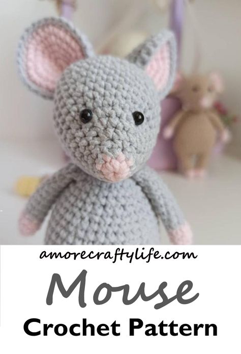 Make a cute mouse crochet pattern Mice Patterns Free, Crochet Mice Free Pattern, Mouse Free Crochet Pattern, Crochet Christmas Mouse Free Pattern, Tooth Mouse Crochet Pattern, Crochet Christmas Mouse, Crochet Mouse Free Pattern, Free Crochet Mouse Pattern, Rat Crochet Pattern Free