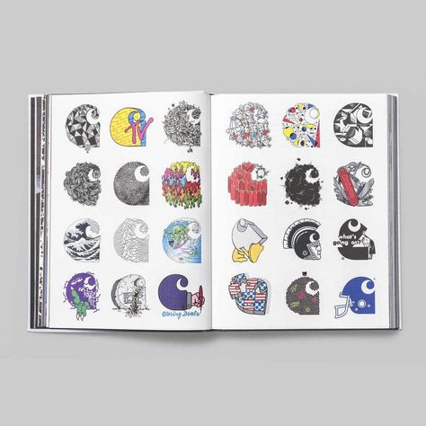 Icon Illustrations, Logo Evolution, Brand Manual, Creativity Exercises, Carhartt Logo, Archive Books, Juxtapoz Magazine, Murals Street Art, Brand Book