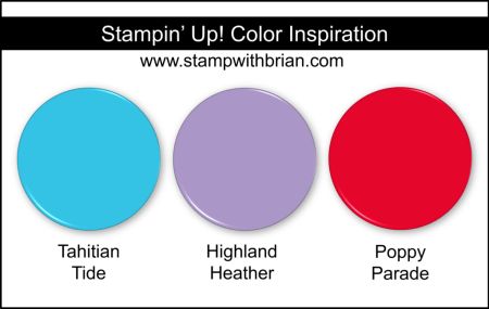 Stampin Up! Color Inspiration - Tahitian Tide, Highland Heather, Poppy Parade Santa Express, Cherry Cobbler, Green Mugs, Designer Series Paper, Beautiful Color Combinations, Very Merry Christmas, Holiday Catalog, Color Pallets, Red Poppies