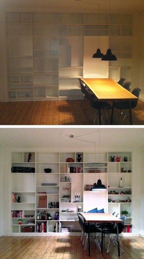 Materials: BILLY Billy Ikea, Hacks Ikea, Floating Shelves Living Room, Floating Shelf Decor, Floating Bookshelves, Floating Shelves Kitchen, Ikea Bookshelves, Floating Shelves Bathroom, Ikea Billy Bookcase