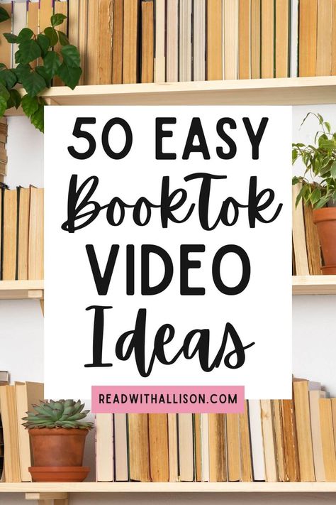 50 Easy BookTok Video Ideas - Read With Allison How To Read More, Author Platform, Author Spotlight, Scary Books, Bookstagram Inspiration, Fallen Book, Book Nerd Problems, Inspire Creativity, Video Ideas