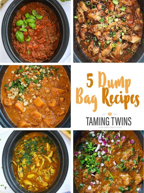 Dump Bag Recipes {Freeze and Go Slow Cooker Meals} Slow Cooker Recipes Uk, Freezer Bag Meals, Slow Cooker Dump, Dump Bags, Slow Cooker Chilli, Taming Twins, Slow Cooker Meal Prep, Slow Cooker Beef Curry, Resep Makanan Beku