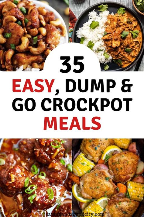 Dump And Go Crockpot, Fall Slow Cooker, Crockpot Dump Recipes, Fall Slow Cooker Recipes, Fall Crockpot, Amazing Slow Cooker Recipes, Fall Crockpot Recipes, Vegetarian Crockpot Recipes, Easy Crockpot Dinners