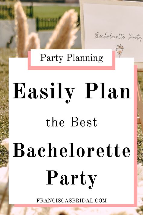 If you need tips on how to easily plan a bachelorette party then look no further! This bachelorette party checklist will help you do just that! | Bachelorette party ideas | Bachelorette party games | Bachelorette party planning | Bachelorette party themes | Bachelorette party | Bachelorette weekend | Bachelorette planning tips | Bachelorette tips | Bachelorette party planning tips | Bachelorette Party Checklist, Party Planning Guide, Bachelorette Planning, Bachelorette Party Destinations, Party Planning Checklist, Maid Of Honor Speech, Party Checklist, Bachelorette Party Planning, Wedding List