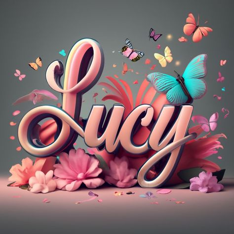 Lucy Name, Flowers And Butterflies, Background 3d, Butterflies, Shop My, Flowers, Pink, Closet, Quick Saves