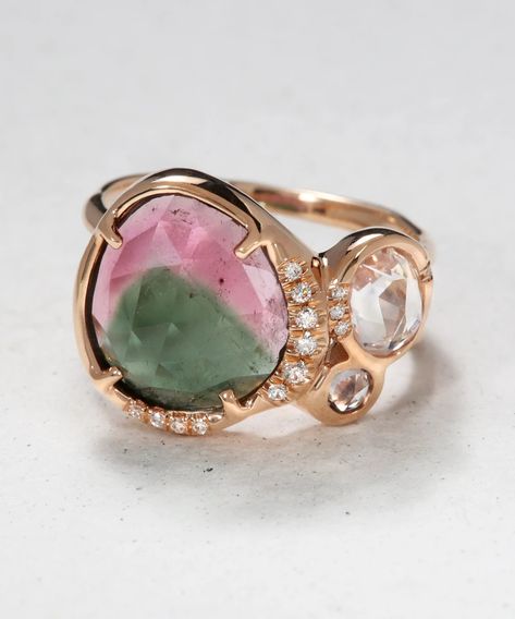 Sirciam Jewelry, High Vibrations, Ring Ideas, Tourmaline Ring, Watermelon Tourmaline, Treasure Chest, Handmade Business, Jewelry Ring, Jewelry Handmade