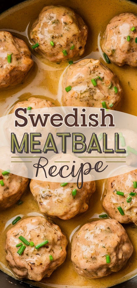 Easy and comforting, this Swedish Meatball recipe is packed with flavor, featuring juicy meatballs in a creamy, savory sauce! Meatballs In Sauce Recipe, Sweedish Meatball Sauce, Creamy Meatball Sauce, Meatball Sauce Recipes Easy, Meatball Sauce Recipes, Swedish Meatballs Sauce, Sweetish Meatballs Recipe, Easy Swedish Meatball Sauce, Easy Meatballs Recipe