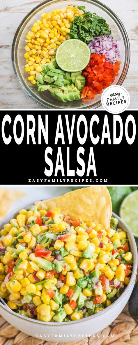 Corn And Mango Salsa, Corn Mango Salsa Recipe, Mango Corn Salsa Recipe, Mango Appetizer Recipes, Mango Corn Salad, Appetizer For Boat Ride, Corn Mango Salsa, Mango Corn Salsa, Avocado Appetizer