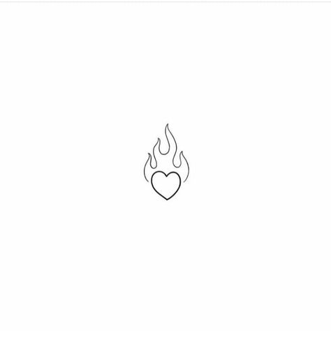 Simple Heart Tattoos, Grace Tattoos, Lucky Tattoo, Tattoo Samples, Small Matching Tattoos, Tiny Heart Tattoos, Small Girly Tattoos, Saved Tattoo, Flame Tattoos