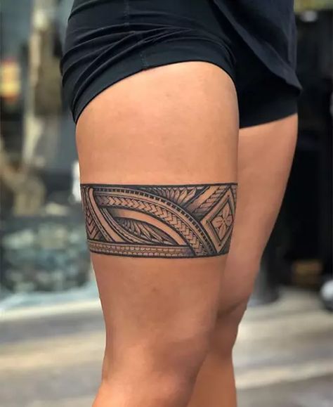 Traditional Polynesian Tattoo, Polynesian Leg Tattoo, Thigh Band Tattoo, Ankle Band Tattoo, Leg Band Tattoos, Thigh Tattoo Men, Polynesian Tattoos Women, Cuff Tattoo, Band Tattoo Designs