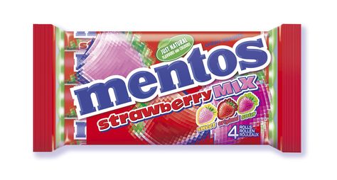 Mentos Strawberry Mix Old School Candy, Snack Cart, Snack Hacks, Sleepover Food, Themed Desserts, Gift List, Packaging Labels, Pretty Food, Cute Food