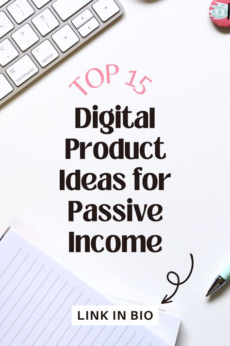 Unlock your potential with these 15 digital product ideas that can generate passive income. Start building your online business today! #DigitalProducts #PassiveIncome #OnlineBusiness #Entrepreneurship #MoneyMakingIdeas Passive Income Ideas For Women, Easy Passive Income, Passive Income Ideas, Teaching Videos, Investment Tips, Creating Passive Income, Passive Income Streams, Unlock Your Potential, Income Ideas