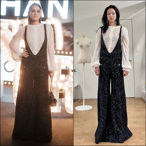 {New}👗 Who do you prefer in this Chanel jumpsuit: Marion Cotillard or Kim Go-Eun (김고은)? #whoworeitbetter #chanel #샤넬 #marioncotillar #kimgoeun #김고은 #BlueDragonSeriesAwards #청룡시리즈어워즈 #celebstyle #kstyle #koreafashion #kfashionstyle Chanel Romper, Runway Jumpsuit Haute Couture, Chanel Jumpsuit, Jennie Chanel Fashion Show, Marion Cotillard Chanel, Elie Saab Jumpsuit Haute Couture, Dragon Series, Kim Go Eun, Marion Cotillard