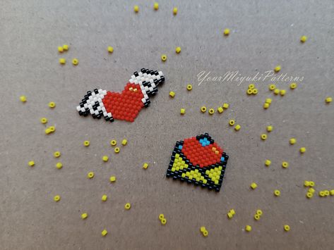 Love bead patterns, Brick Stitch, Beading pattern, Beaded Heart, Handmade gift for Valentine Heart Beaded Jewelry, Valentines Beaded Earrings, Heart Seed Bead, Brick Stitch Beading, Pet Crochet, Beaded Pins, Pride Earrings, Miyuki Beads Pattern, Diy Seed Bead Earrings