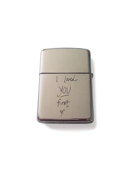 If you're considering a unity candle in your ceremony, you could light the candle with a lighter engraved with your loved one's handwriting or signature. STOPPIT I'M GETTING WEEPY. Engraved Zippo Lighter, Wedding Memorial Ideas, Zippo Armor, Engraved Zippo, Personalized Lighters, Handwriting Signature, Engraved Lighter, Memorial Ideas, I Loved You First