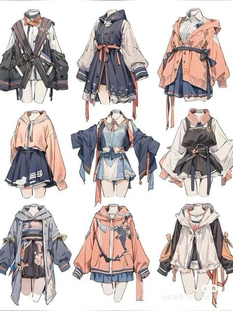 Outfit Ideas Art Reference, Character Clothing Ideas, Apocalypse Clothes, Character Outfit Ideas, Outfit Ideas Art, Genshin Outfits, Pencil Art Love, Animated Clothes, Manga Clothes