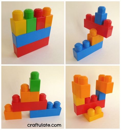 Copying Patterns with Building Blocks Megabloks Ideas Building, Big Lego Blocks Ideas, Mega Blocks Building Ideas, Mega Blocks Ideas, Lego Blocks Ideas, Large Lego Blocks, Building Blocks Design, Blocks Preschool, Used Legos