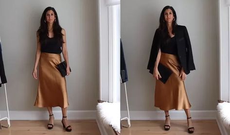 Slip Skirt Outfit, Silk Skirt Outfit, Circle Skirt Tutorial, Satin Skirt Outfit, Midi Slip Skirt, Midi Skirts Style, Satin Slip Skirt, Midi Skirt Outfit, Dress Alterations