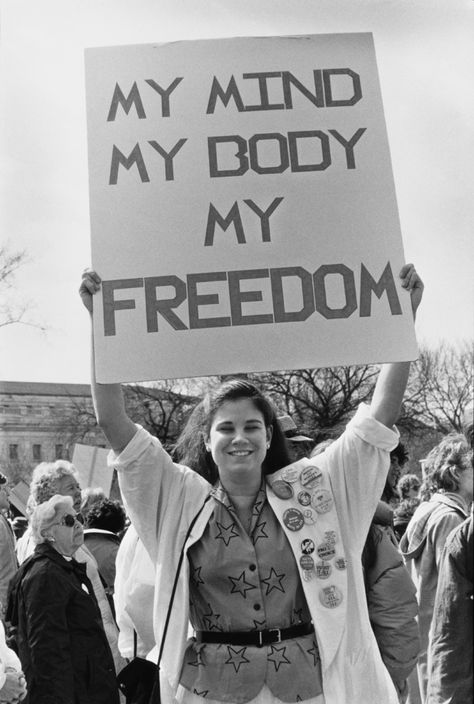 Protest Signs, Right To Choose, Feminist Quotes, Reproductive Rights, Power To The People, Women’s Rights, Woman Standing, Inspirational Images, Art Journal Pages