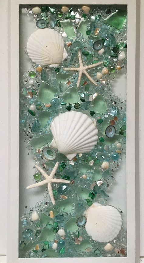 Scallop Shell Craft, Resin Tips, Broken Glass Crafts, Sea Glass Art Diy, Diy Beach Decor, Beach Themed Crafts, Art Coquillage, Glass Fusion Ideas, Shell Crafts Diy